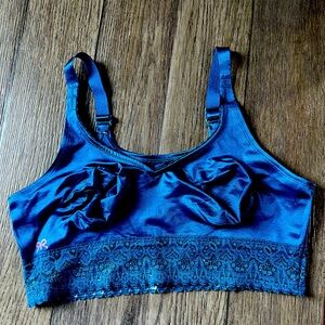 Ruby Ribbon Lace Demiette, Size 36, color blue